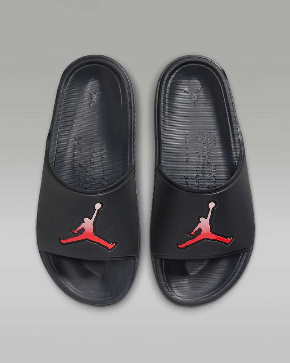 Black and pink jordan slides hot sale
